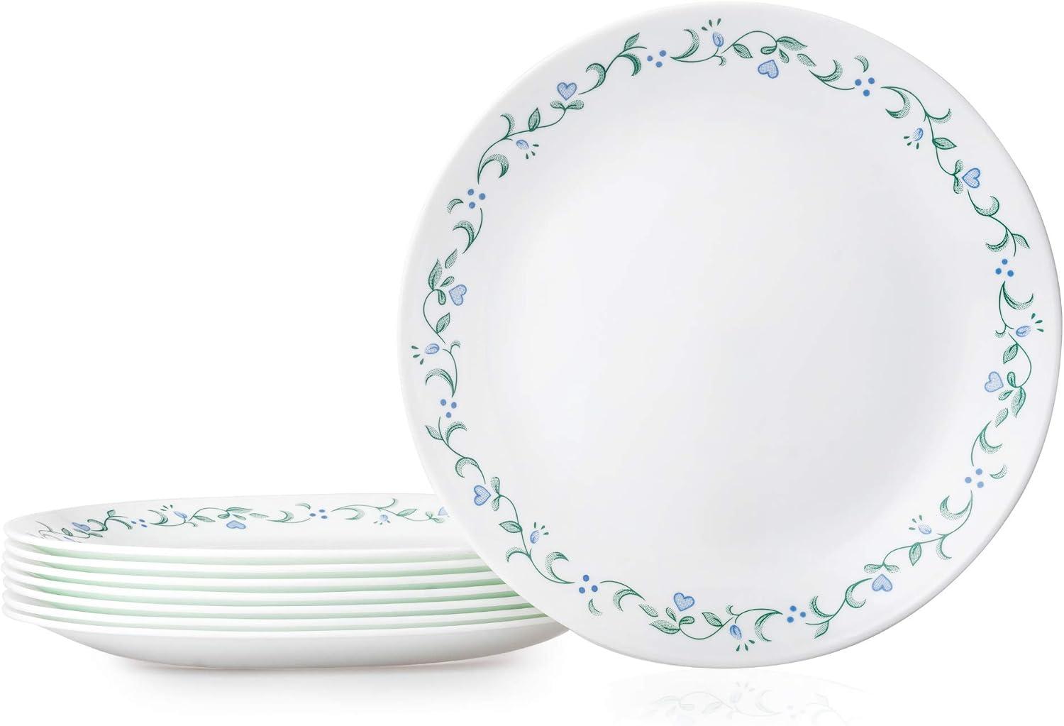 Corelle Livingware Country Cottage 10-1/4” Dinner Plate Vitrelle Glass (Set of 8)