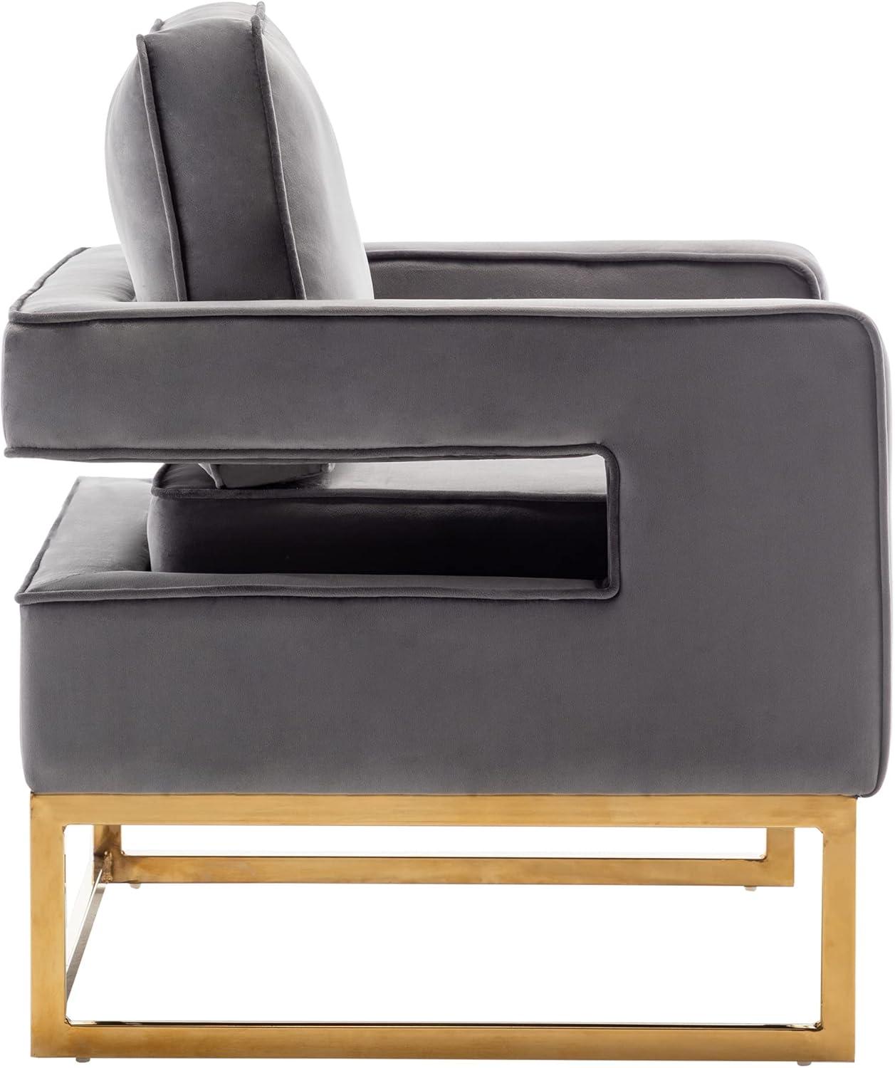 35 x 28.75 x 32.25 in. Take A Seat Carrie Accent Chair with Gold Frame