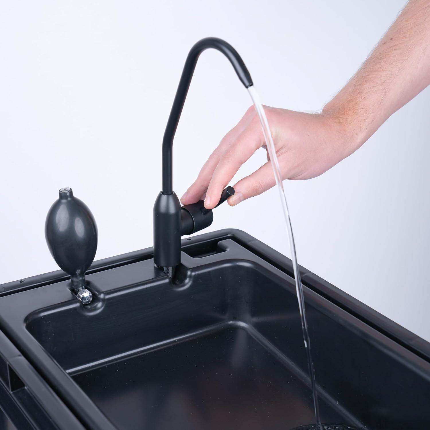 BOXIO Black Recycled Plastic Portable Camping Sink