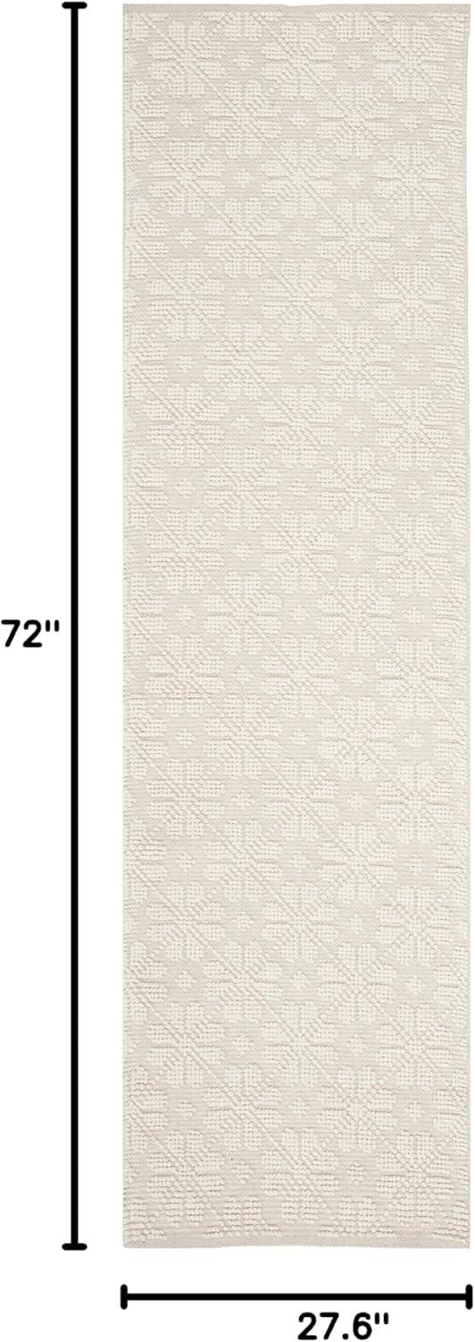 Vermont VRM106 Hand Woven Runner Rug - Ivory - 2'3"x6' - Safavieh.