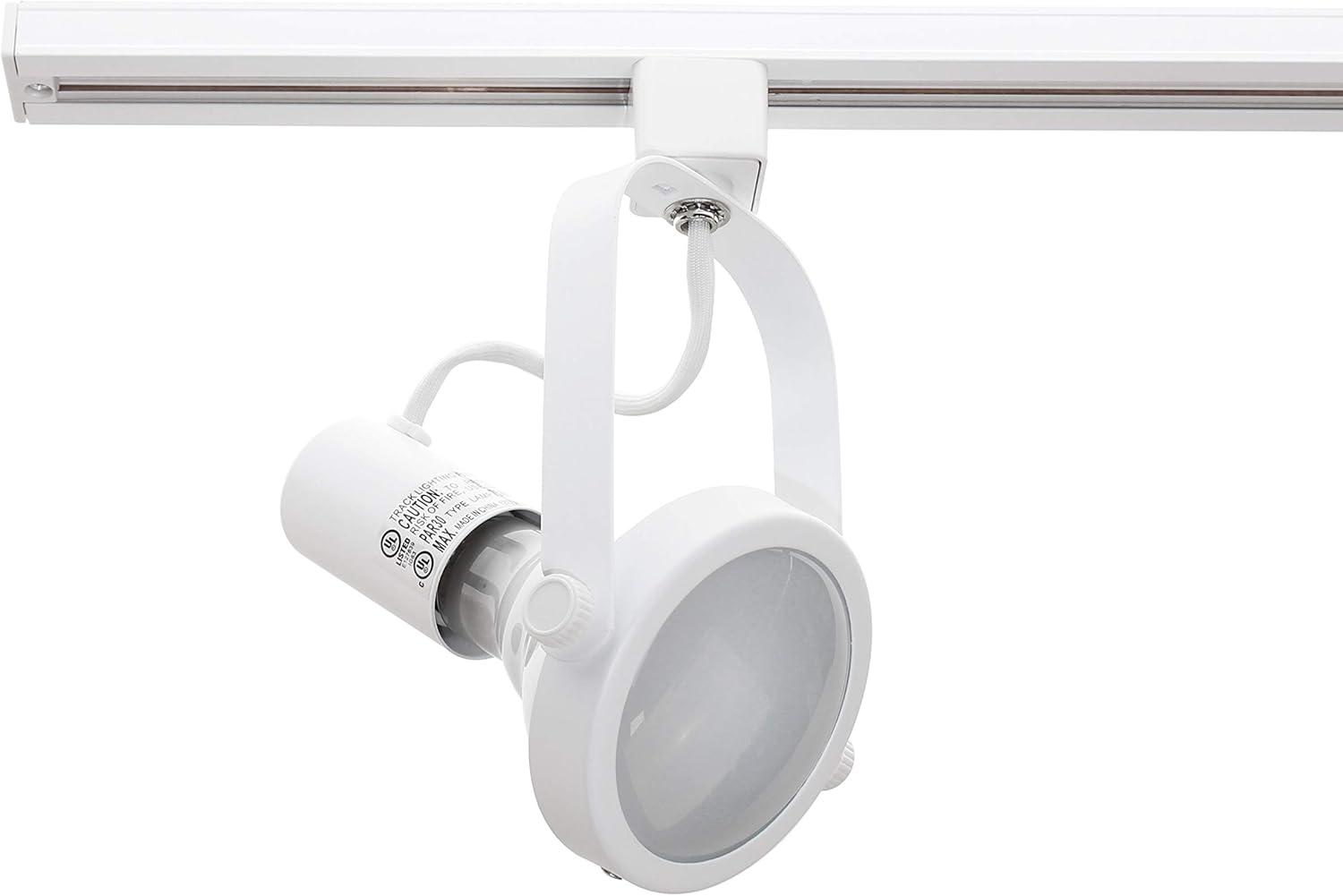 NICOR Lighting Gimbal Ring Head 75-Watt Directional Track Light Head, White (12022WH)