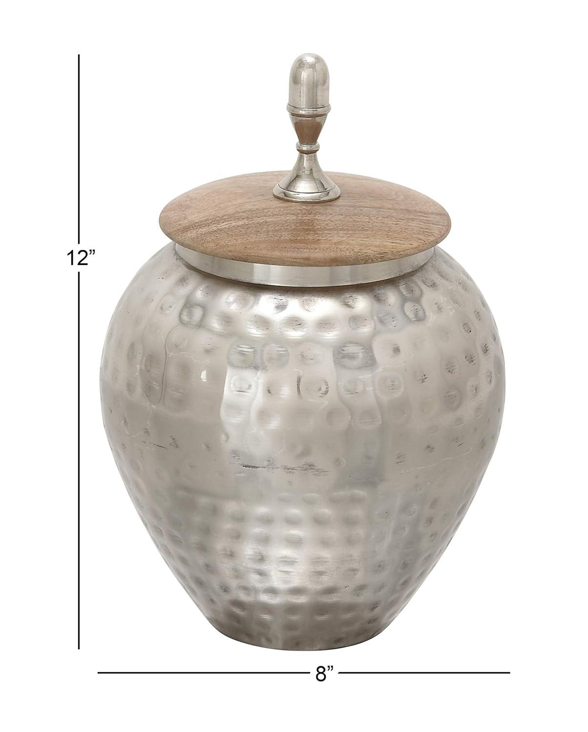 Trent Austin Design® Montevallo Silver Metal Hammered Living Room Decorative Jars