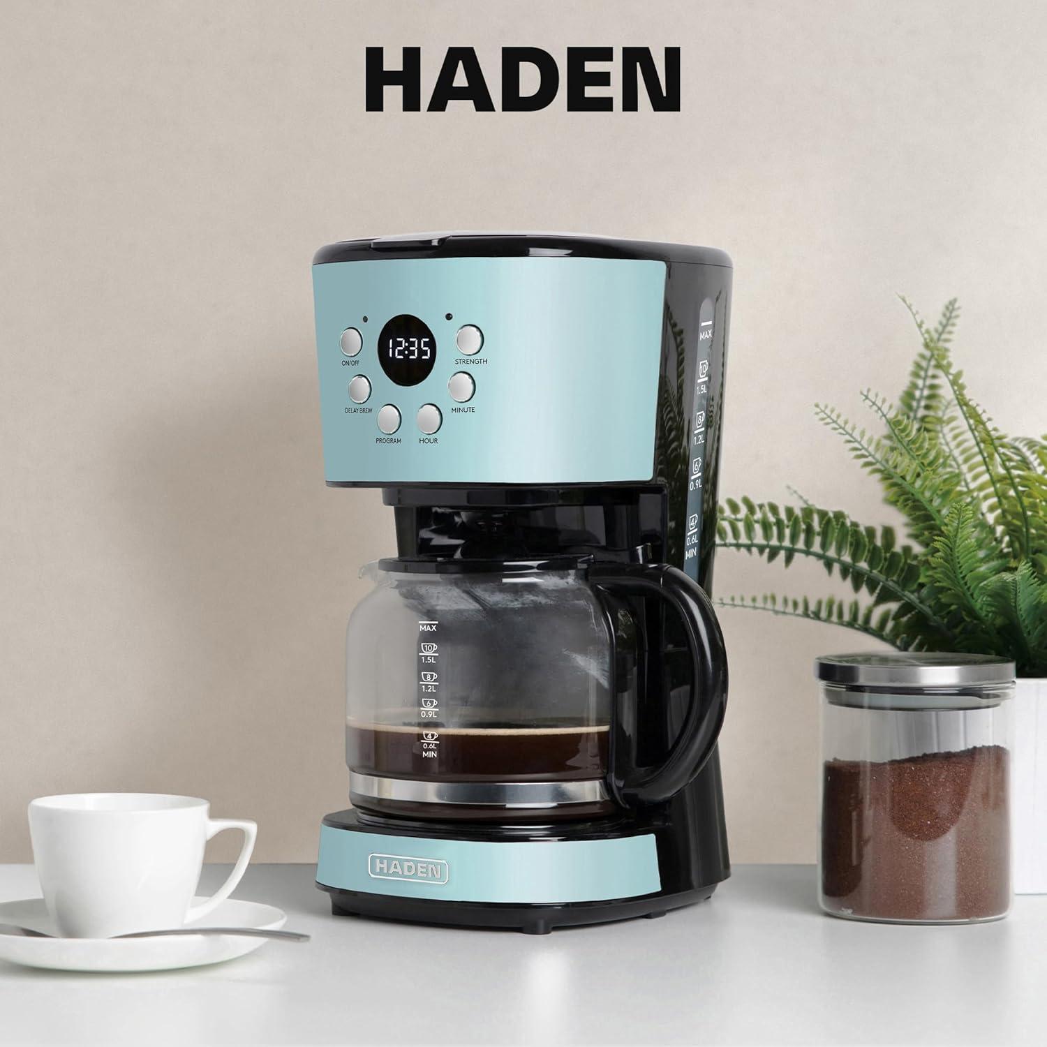 Haden Coffee Machine, 12 Cup Programmable Drip Coffee Maker
