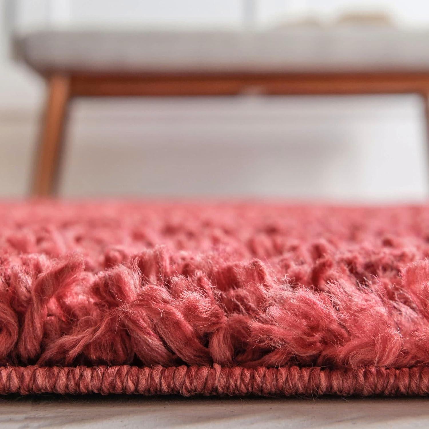 Unique Loom Davos Shag Solid Indoor Woven Area Rug