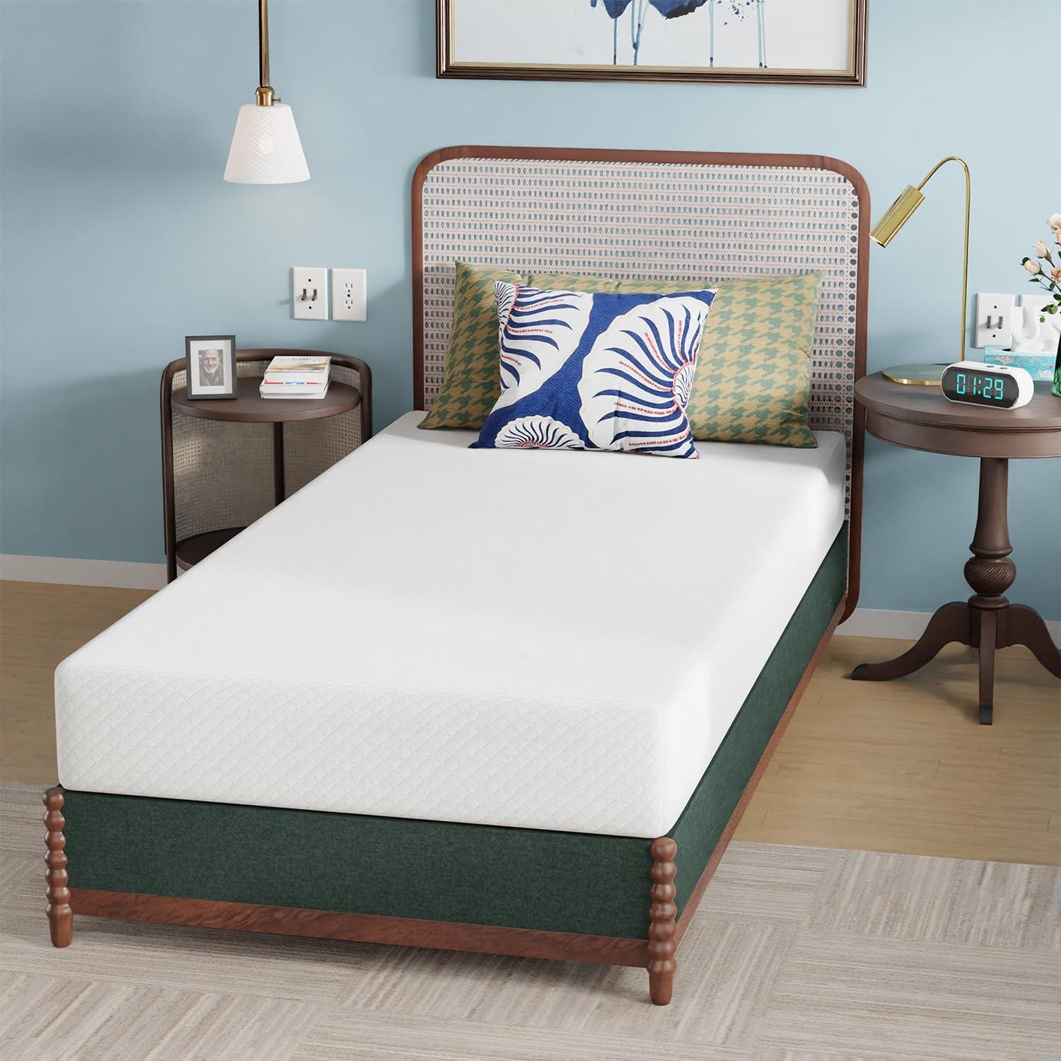 Twin 8-Inch Gel Memory Foam Mattress with Adjustable Bed