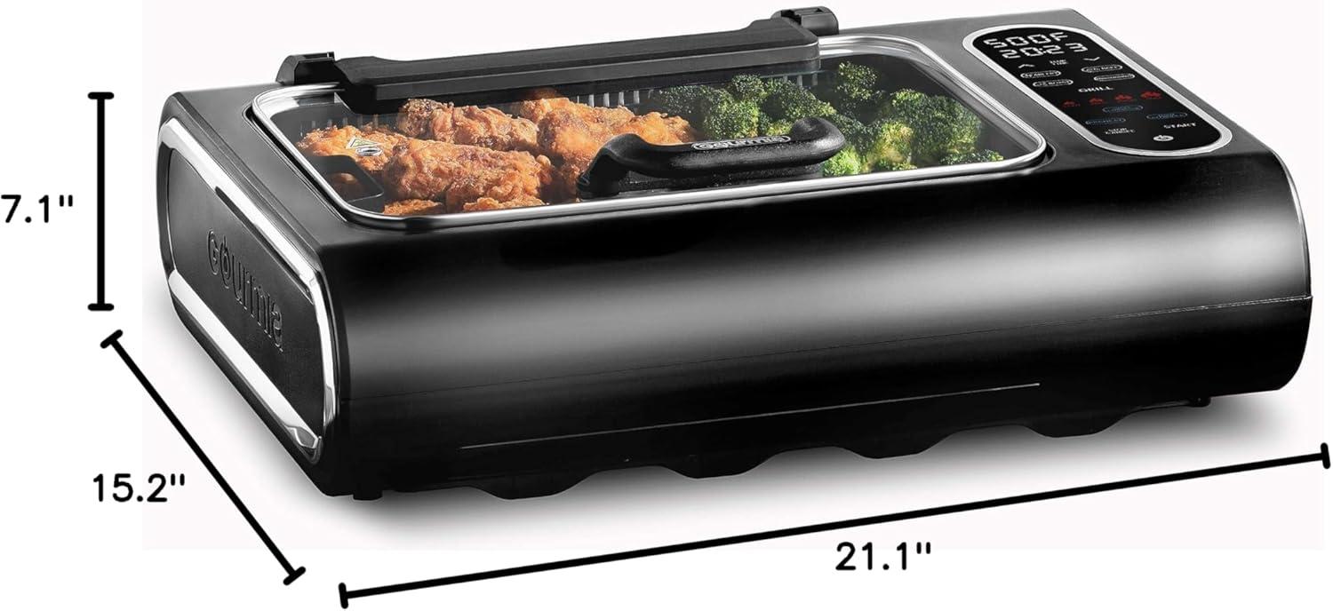Gourmia Gourmia 6?Qt Smokeless Indoor Grill & Air Fryer FoodStation with Smoke Extracting Technology