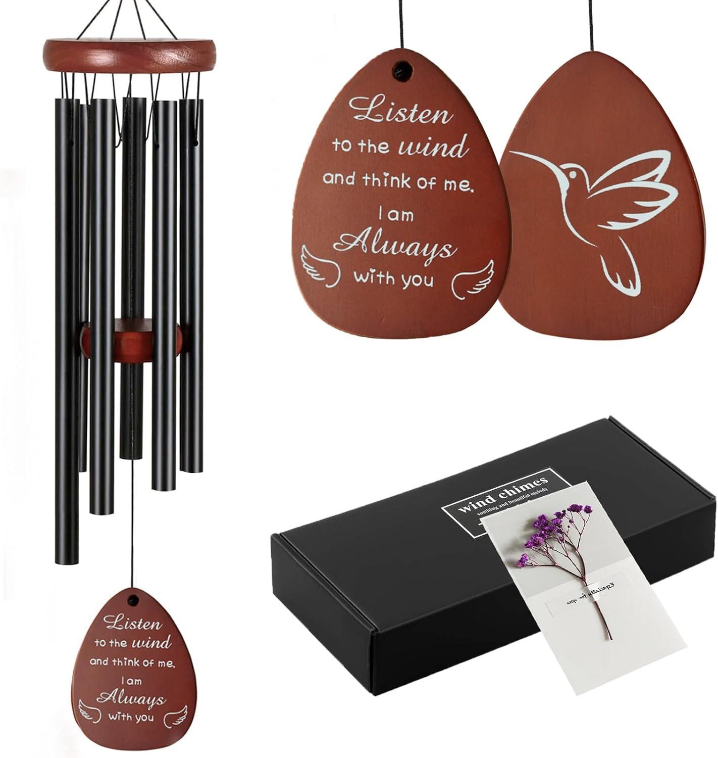 Sympathy Gifts for Loss of Loved One 32" Memorial Wind Chimes for Loss of Loved One Bereavement Condolence Gifts Sympathy Windchimes Memory Wind Chime with Memorial Card
