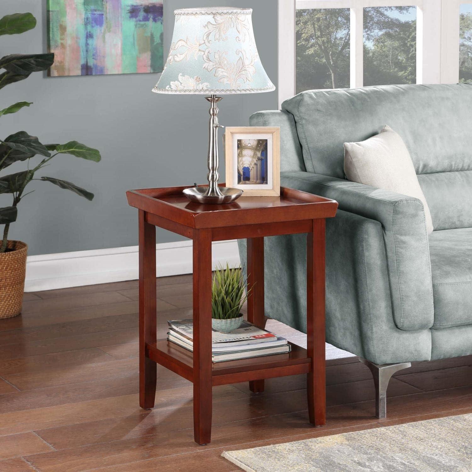 Convenience Concepts Ledgewood End Table with Shelves Multiple Finishes