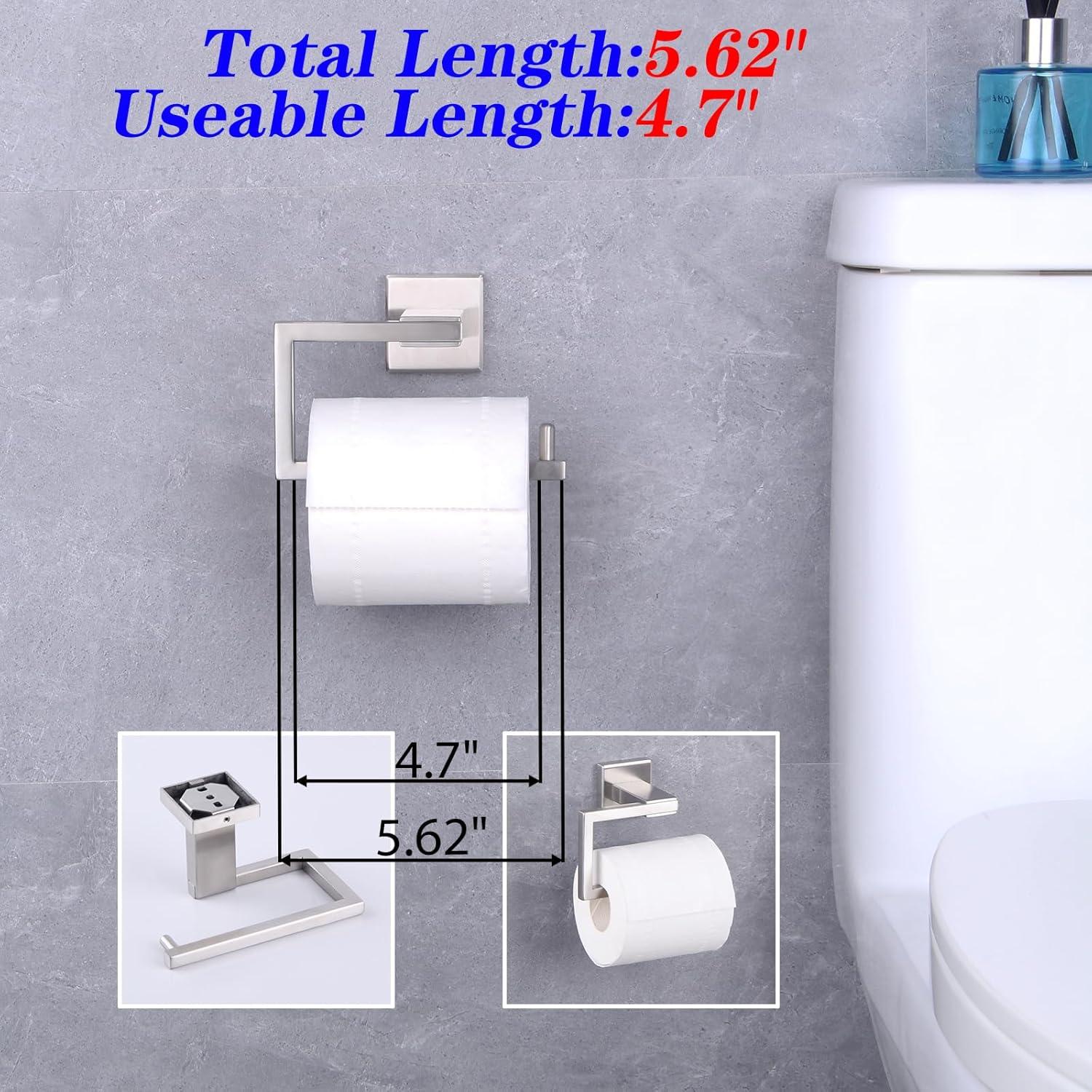 GERZ Bathroom Hardware Accessories Sets Brushed SUS304 Stainless Steel Bath Shower Set 2-Pieces (Toilet Paper Holder Towel Ring) Contemporary Style JG1956-2LS