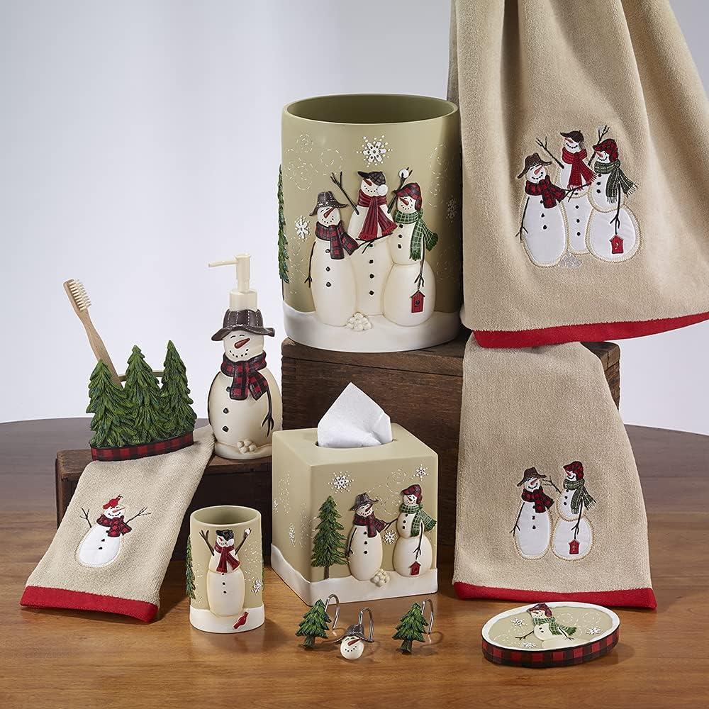 Avanti Holiday Snowmen Gathering Toothbrush Holder