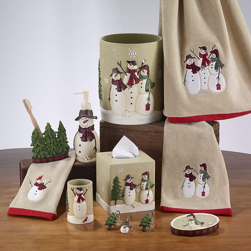Avanti Holiday Snowmen Gathering Toothbrush Holder