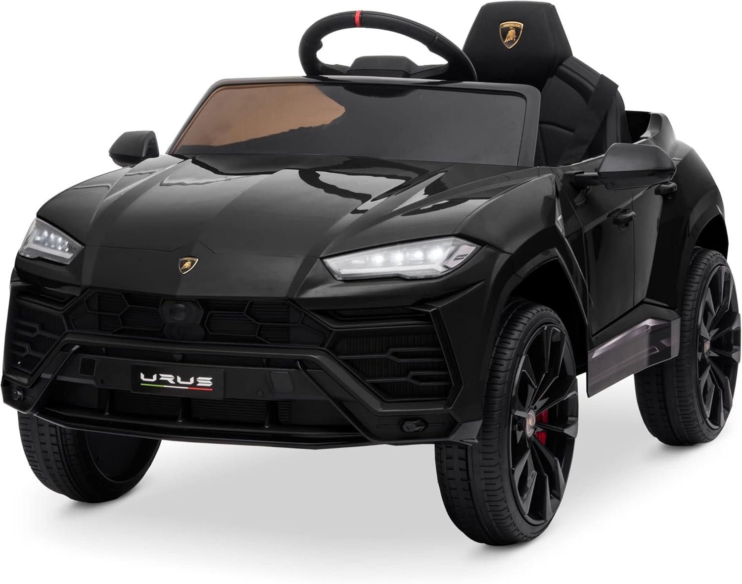 Kidzone Black 12V Lamborghini Urus Ride-On Car with Remote Control