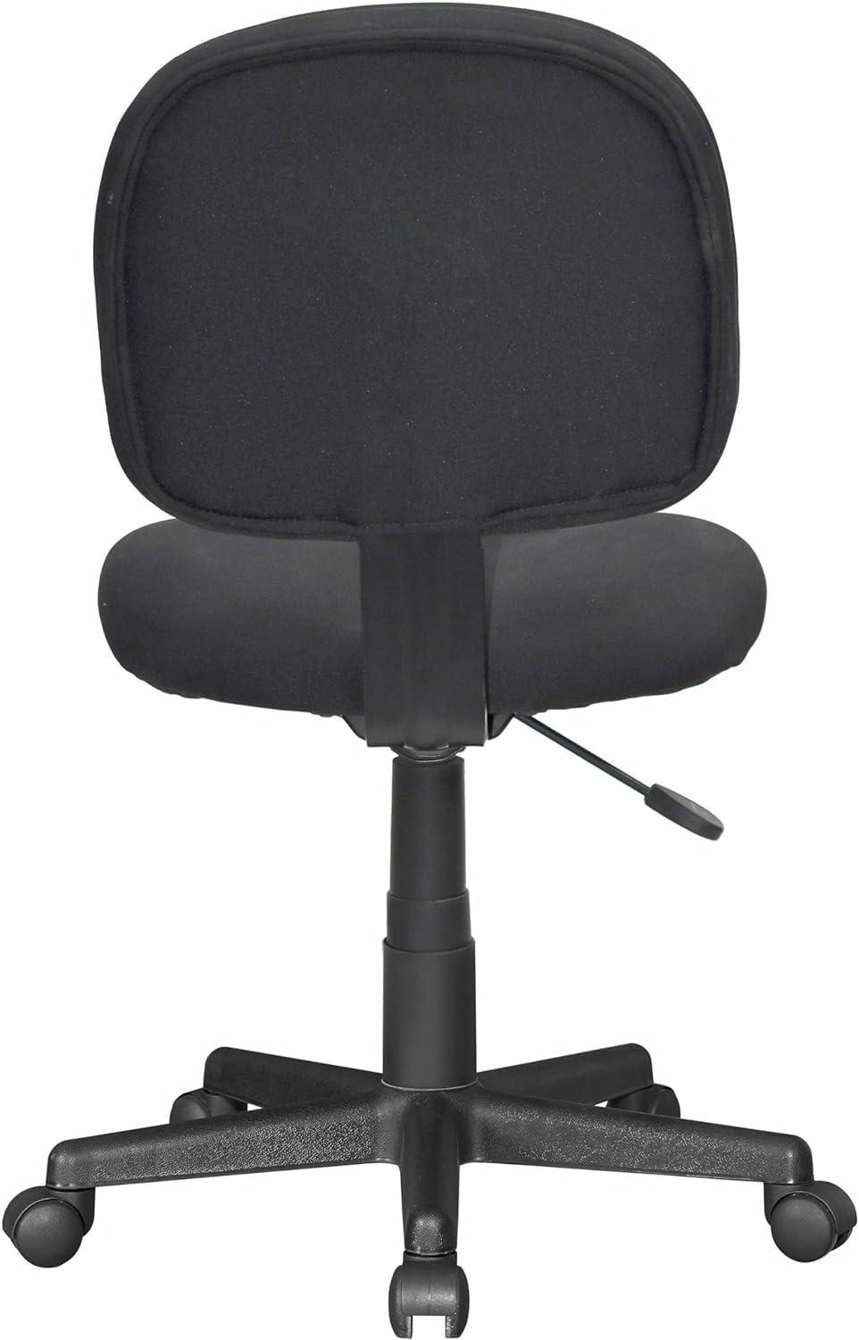 Black Adjustable Swivel Task Chair with Fabric Seat