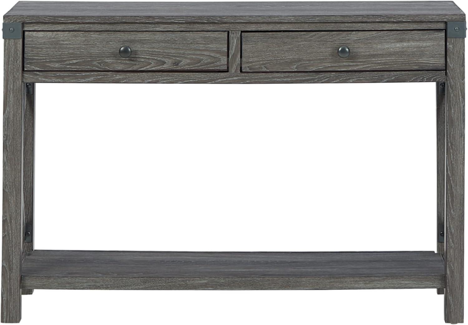 Bayflynn Console Sofa Table White - Signature Design by Ashley: Modern Farmhouse Style, Open Shelf Storage