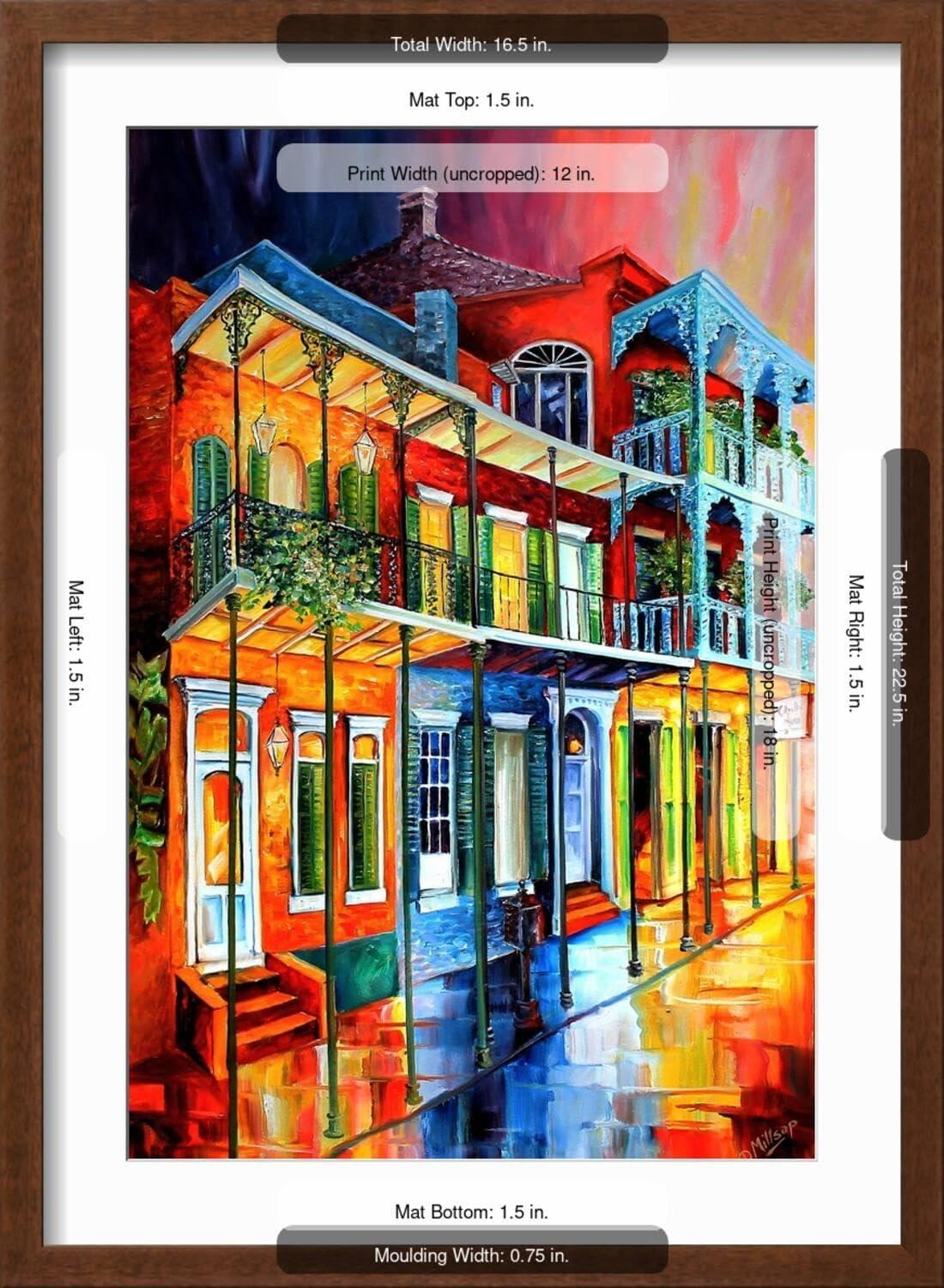 Art.com Early Morning on Royal Street Art Print by Diane Millsap, 12" x 18"