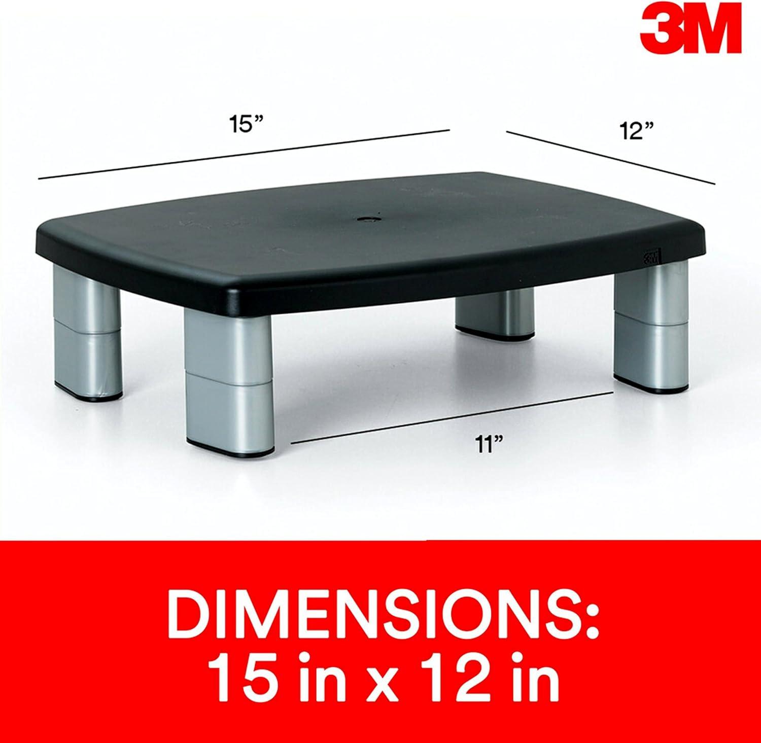 3M 3M Adjustable Height Monitor Stand Plastic Stackable Monitor Stand