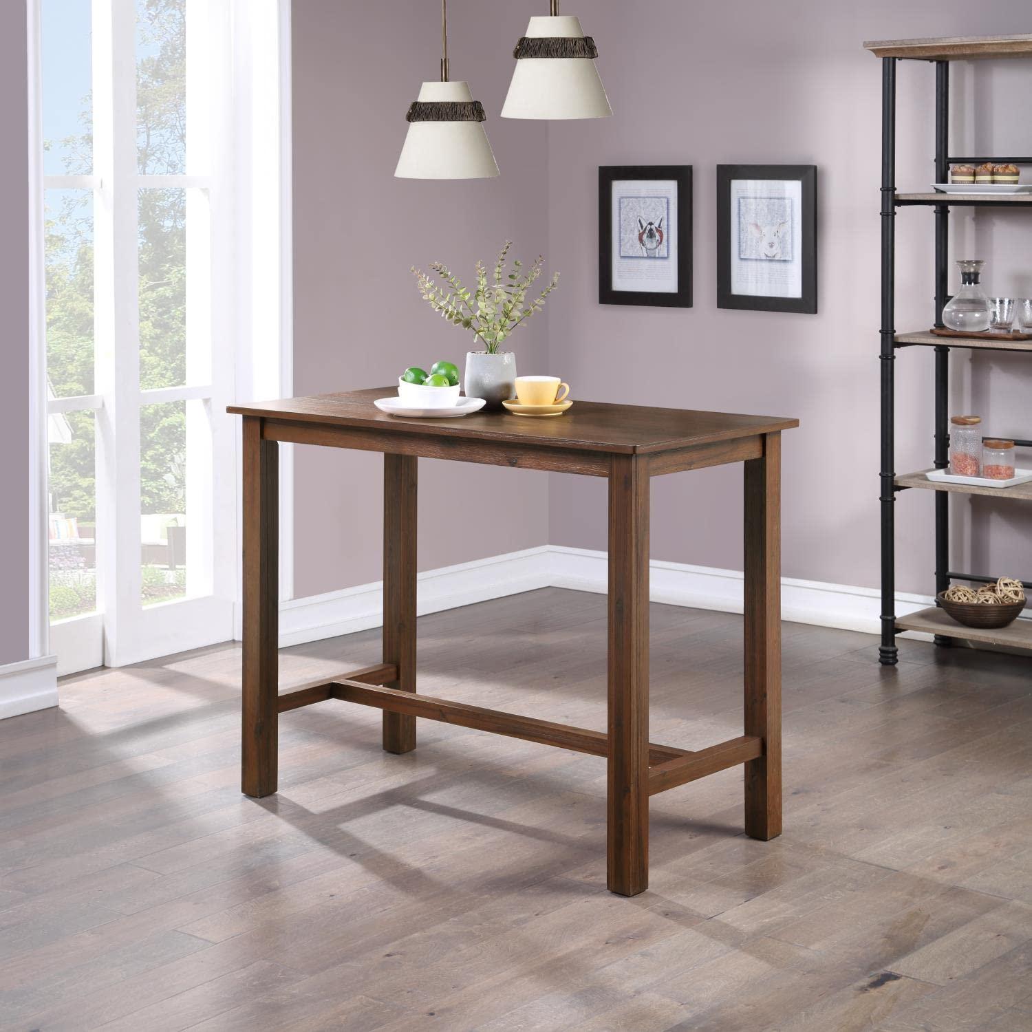 Sonoma Counter Height Pub Table Chestnut - Boraam: Modern Kitchen Table for 4, Wood Frame, 36" High