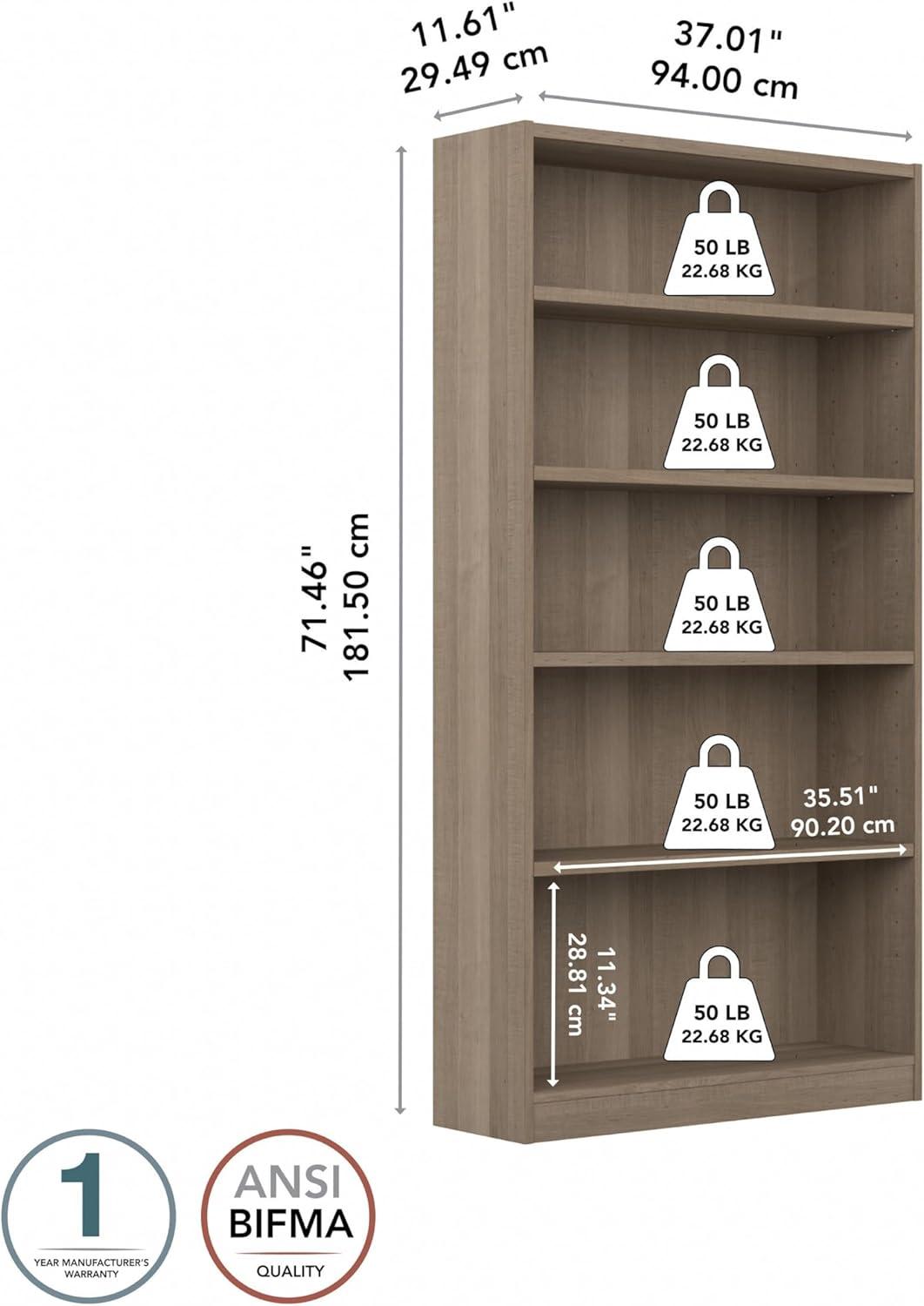 Bush Furniture Universal Tall 5 Shelf Bookcase