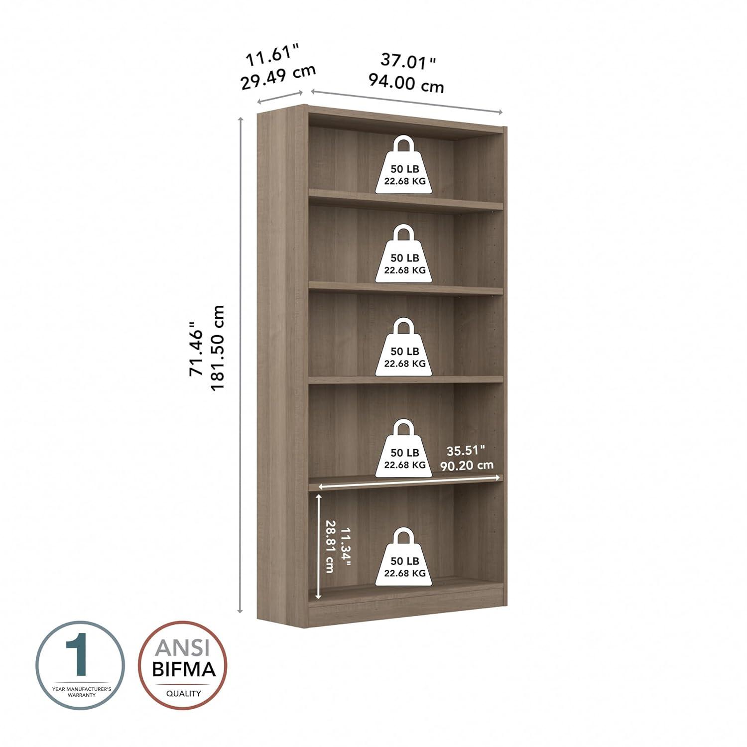 Bush Furniture Universal Tall 5 Shelf Bookcase
