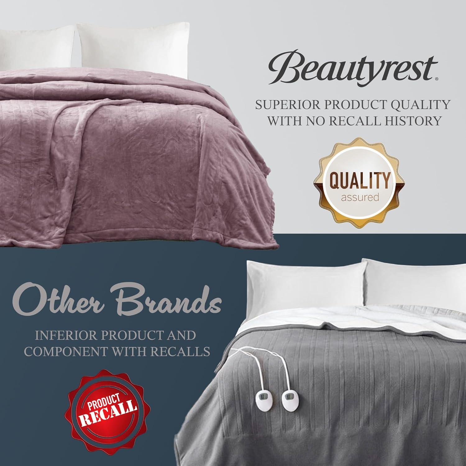 Beautyrest Heated Plush Oversized Throw