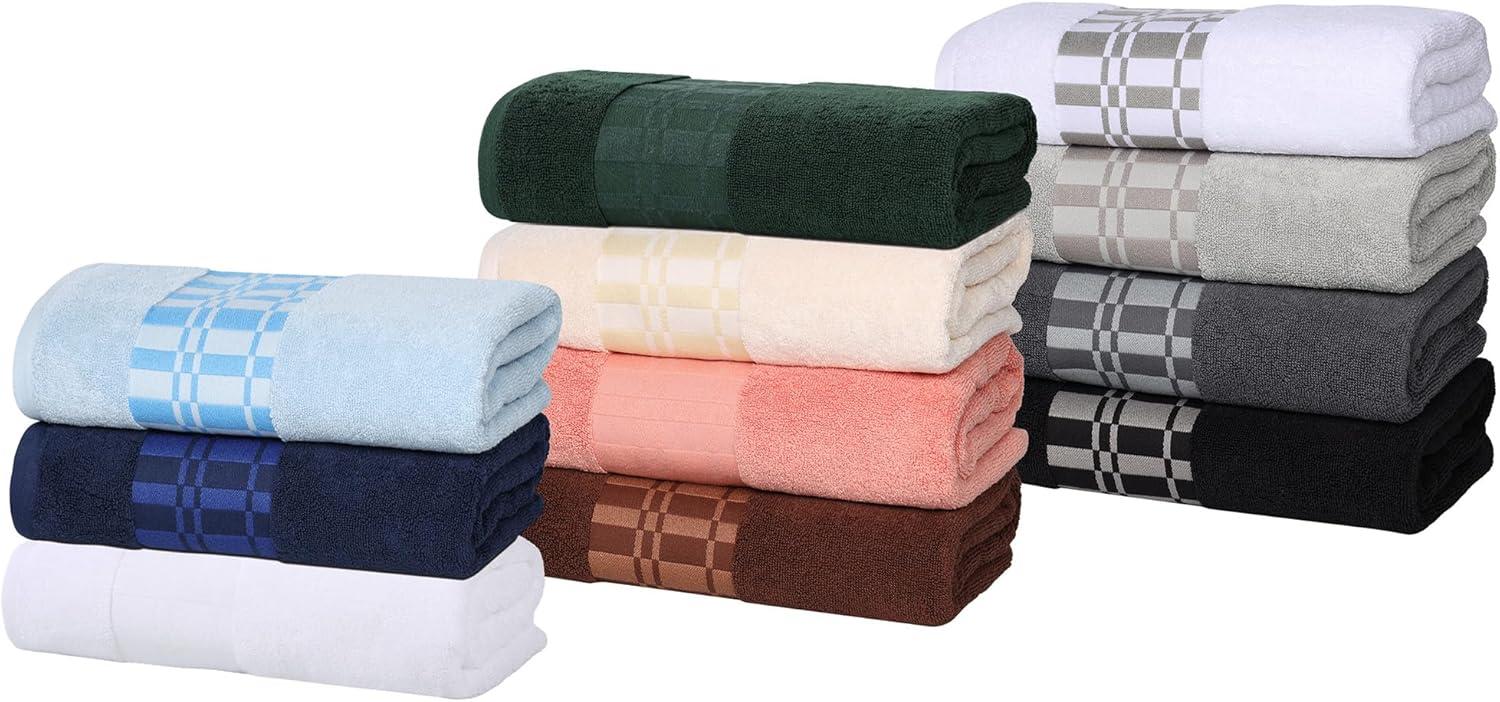 Superior Larissa 8-Piece Cotton Embroidered Towel Set, Light Blue