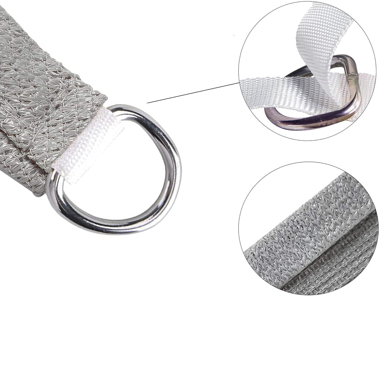 Amgo 12' x 12' x 17' Grey Right Triangle Sun Shade Sail Outdoor Canopy Awning UPF50+ AGTAPT8, 95% UV Blockage, Water & Air Permeable, Commercial Standard Heavy Duty (We Make Custom Size)