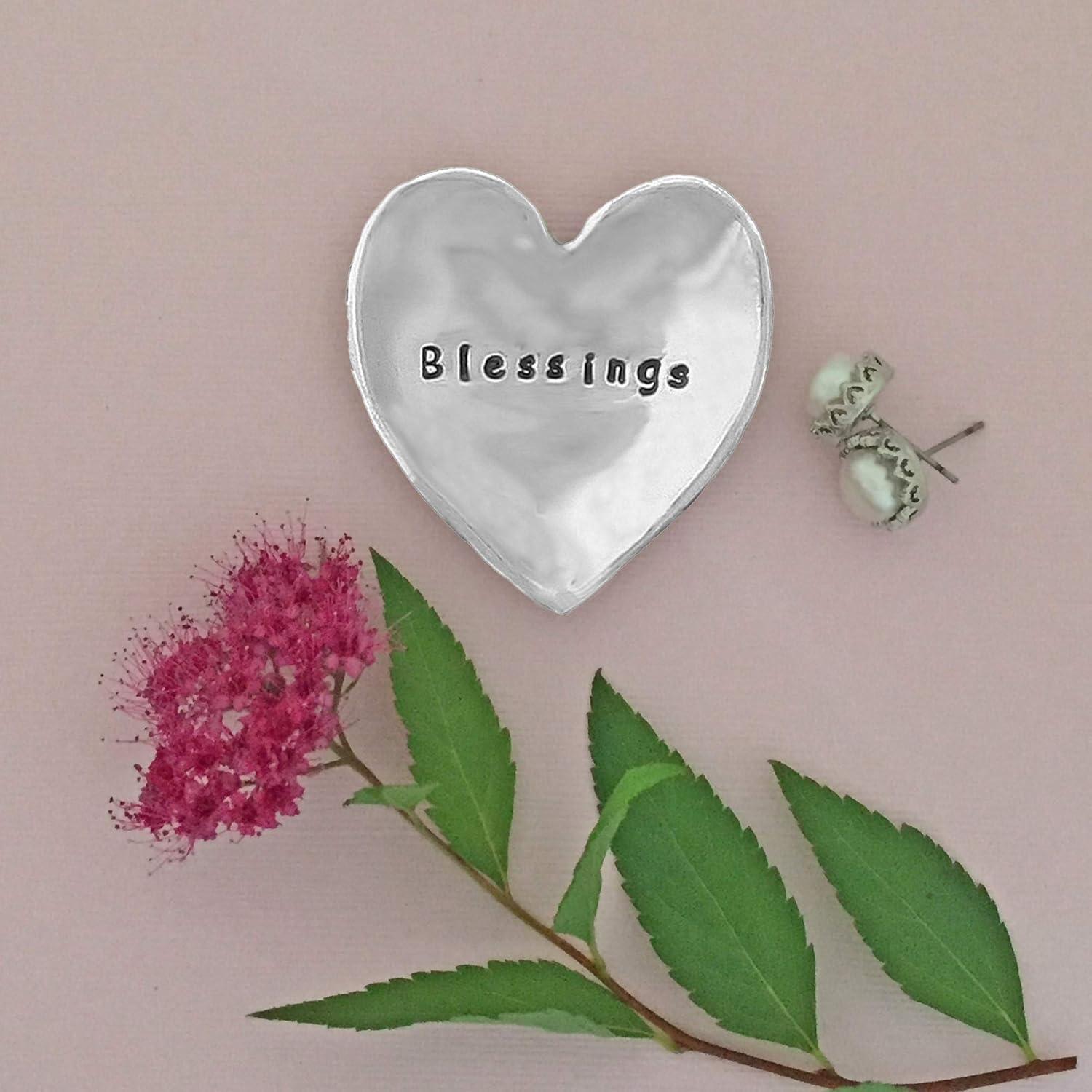 Basic Spirit Blessings Pewter Trinket Bowl Ring Dish Handcrafted Gift Box Inspirational