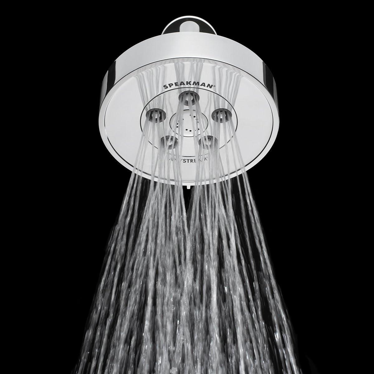 Polished Chrome Multi-Function Wall Mounted Shower Head