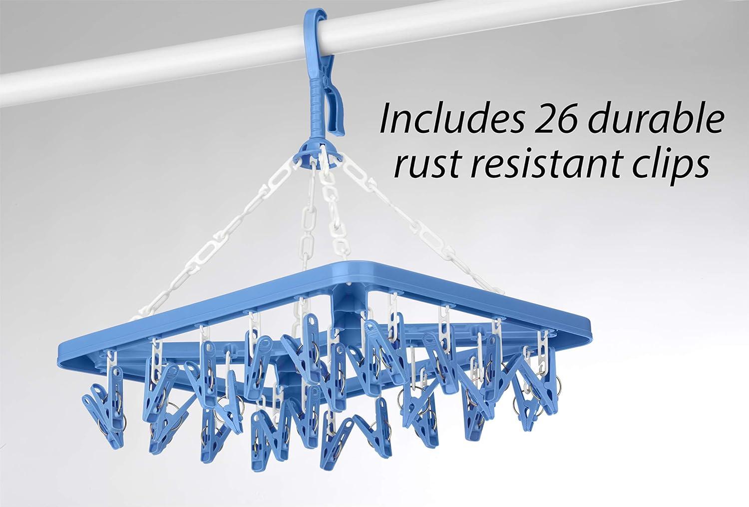 Whitmor Clip & Drip Laundry Hanger, 26 Clips