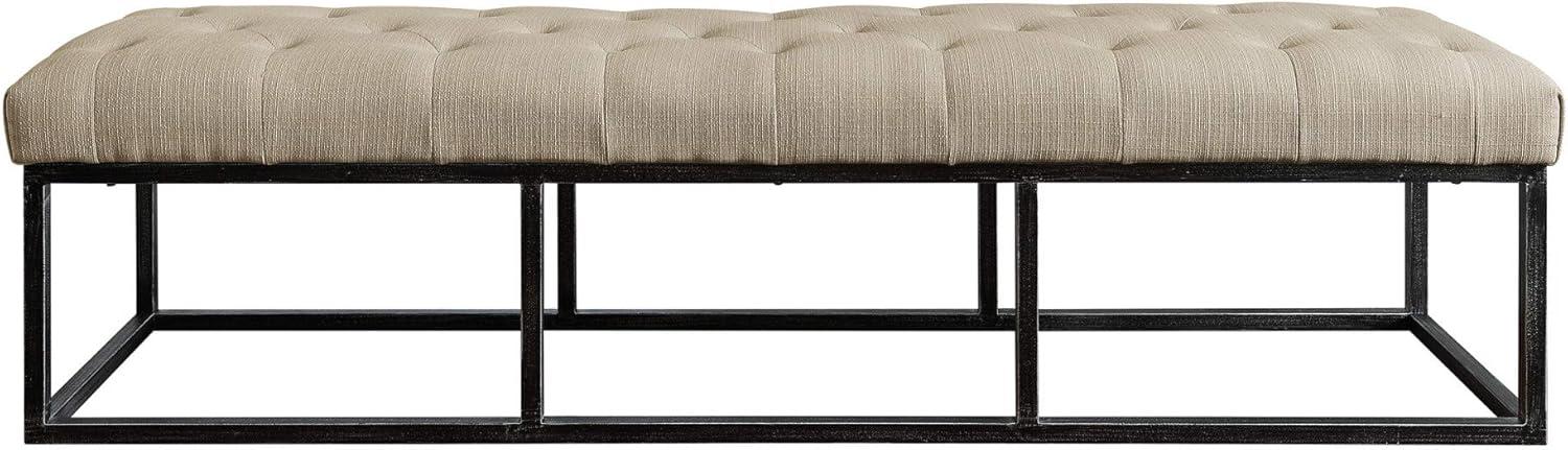 Danes Claire Tufted Bench with Iron Legs, Modern 72.5" Bench for Bedroom or Living Room