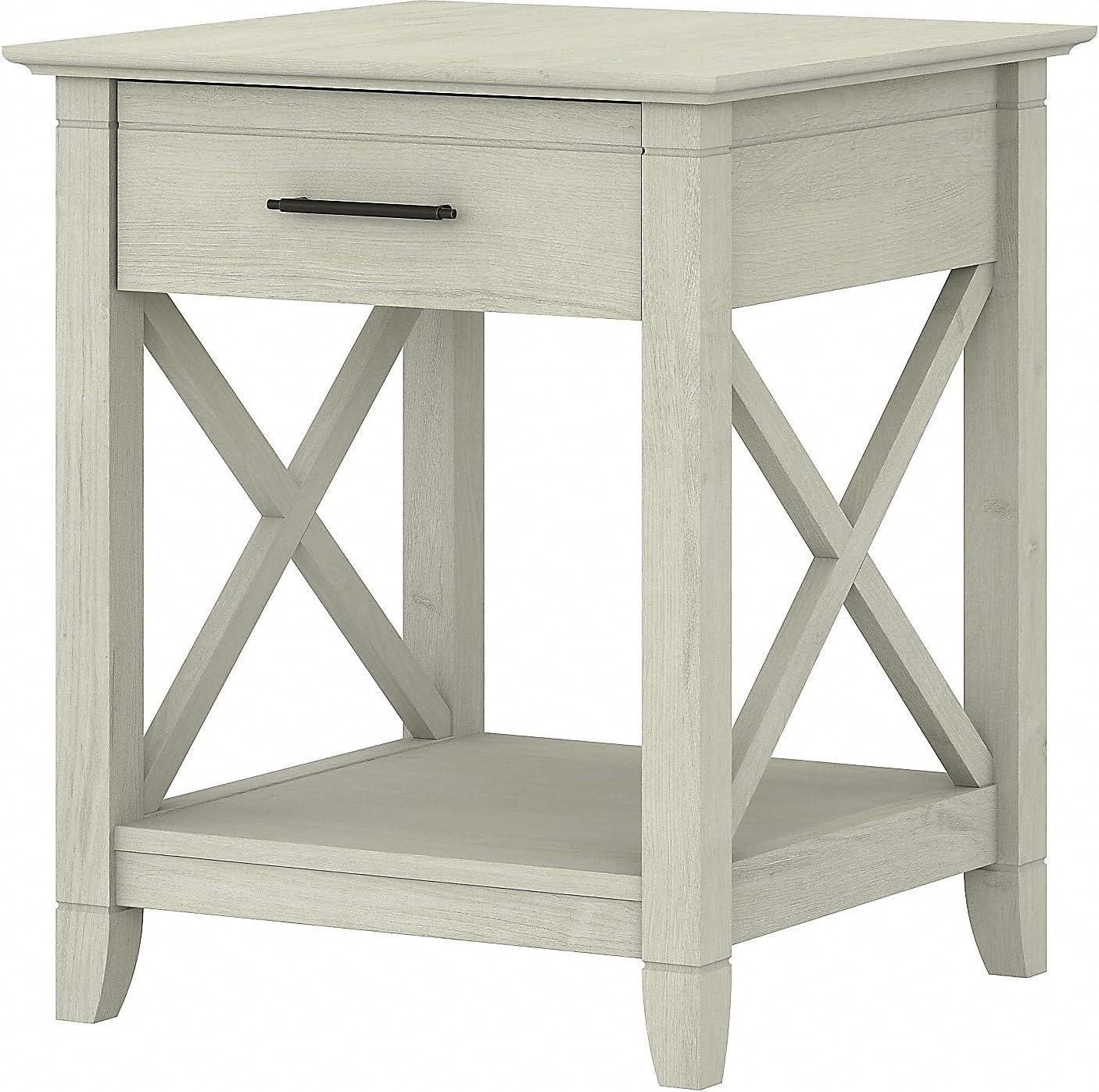 Bush Furniture Key West End Table, Linen White Oak