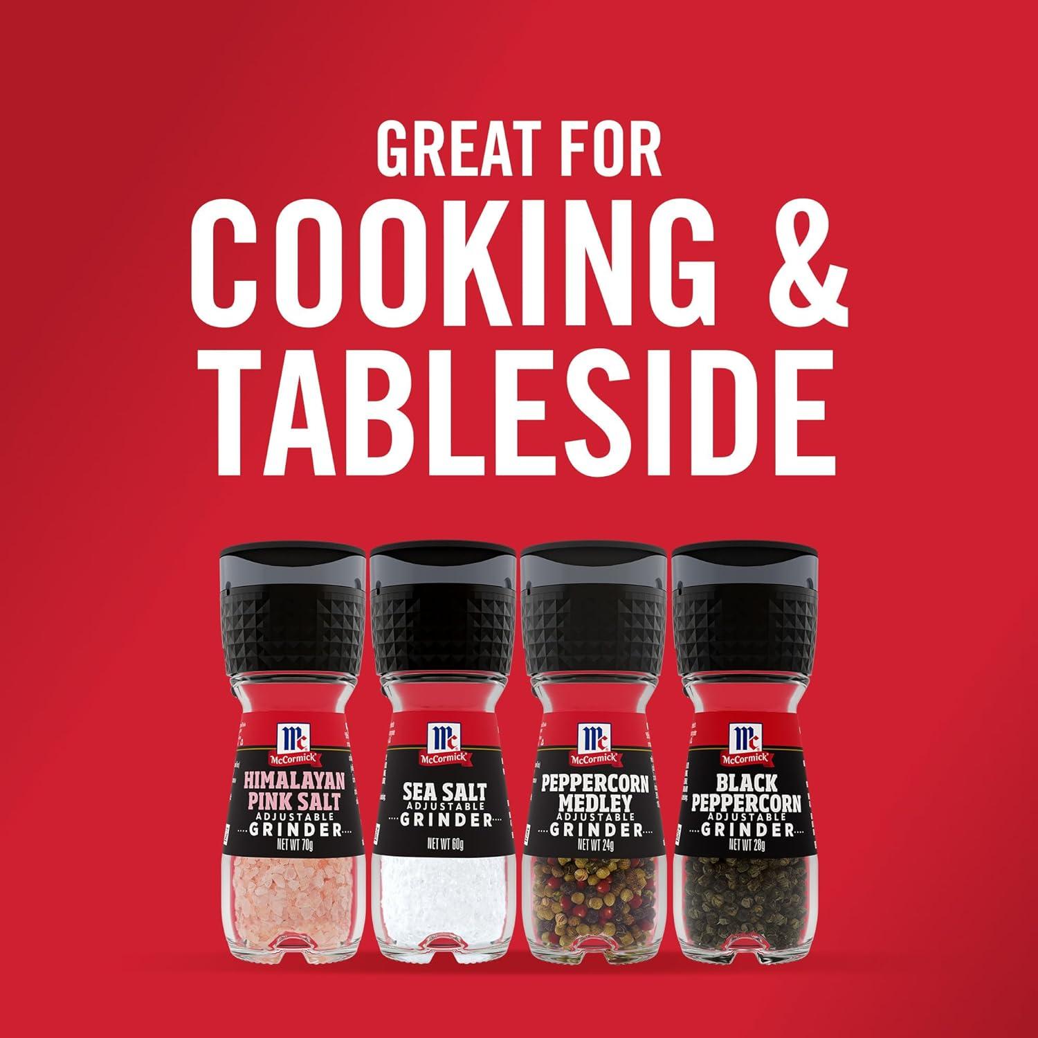 Mccormick Salt & Pepper Grinder Variety Pack (Himalayan Pink Salt, Sea Salt, Black Peppercorn, Peppercorn Medley), 0.05 Lb