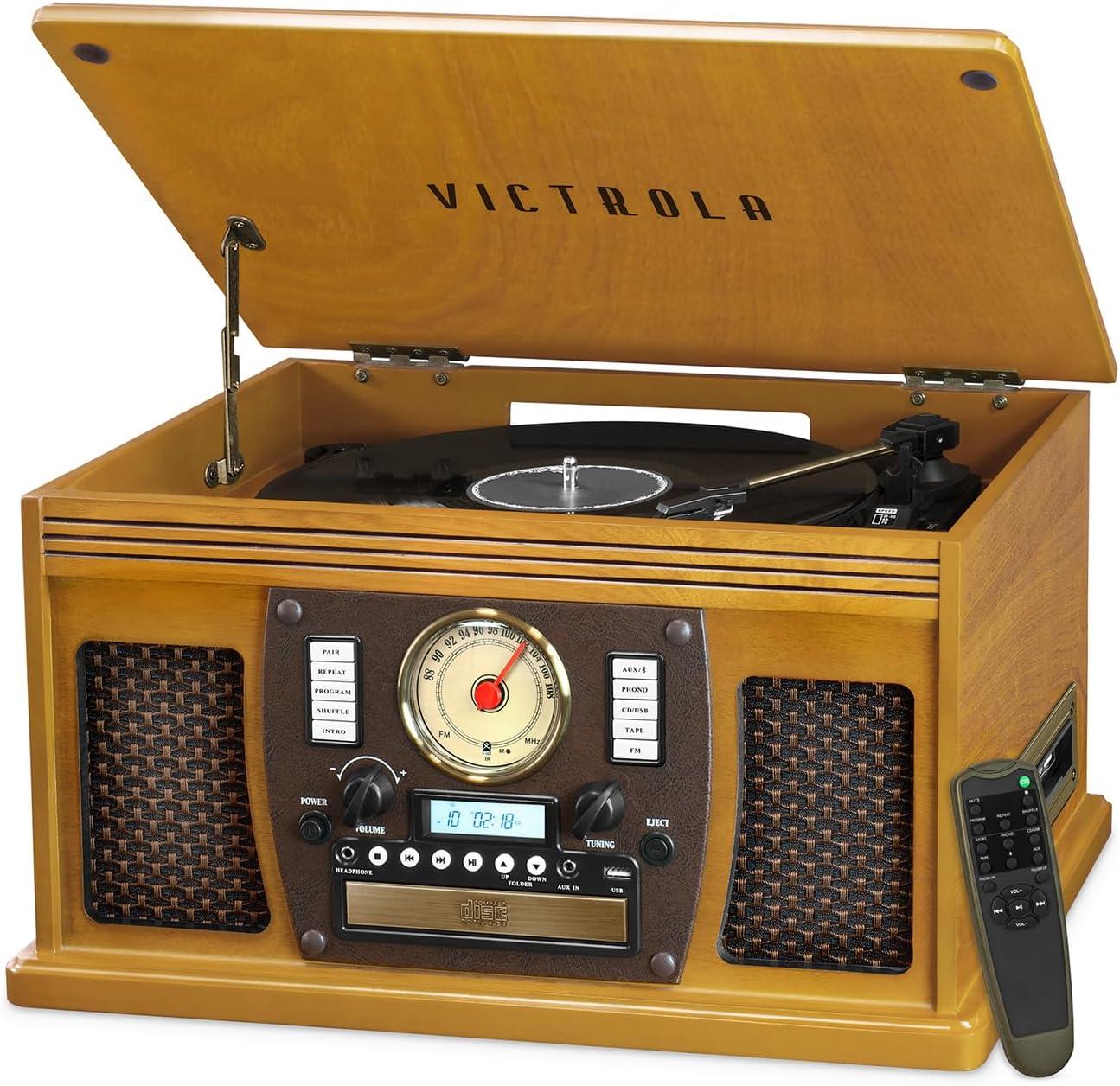 Victrola 3 - Speed Turntable Decorative Record Player with Bluetooth
