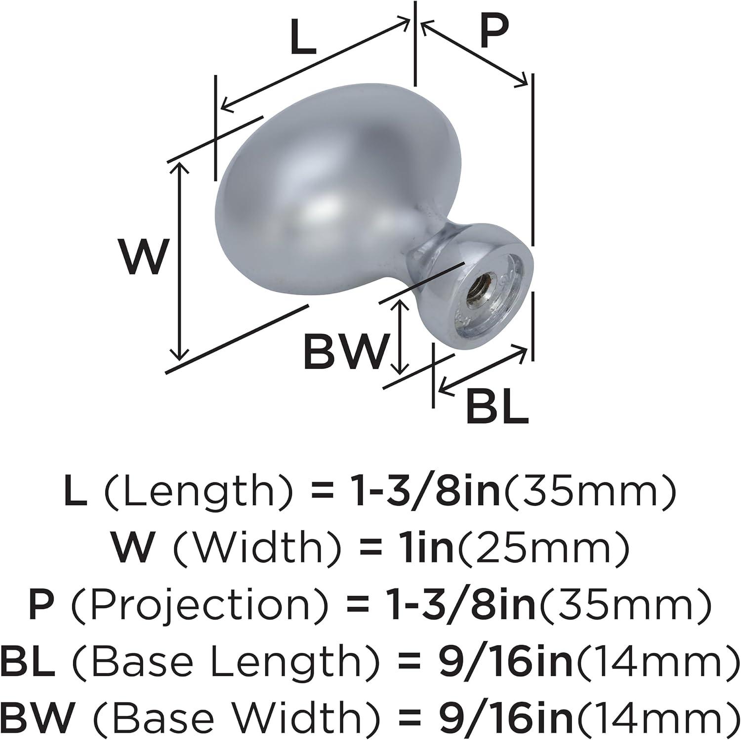 Allison 1 3/8" Length Oval Knob