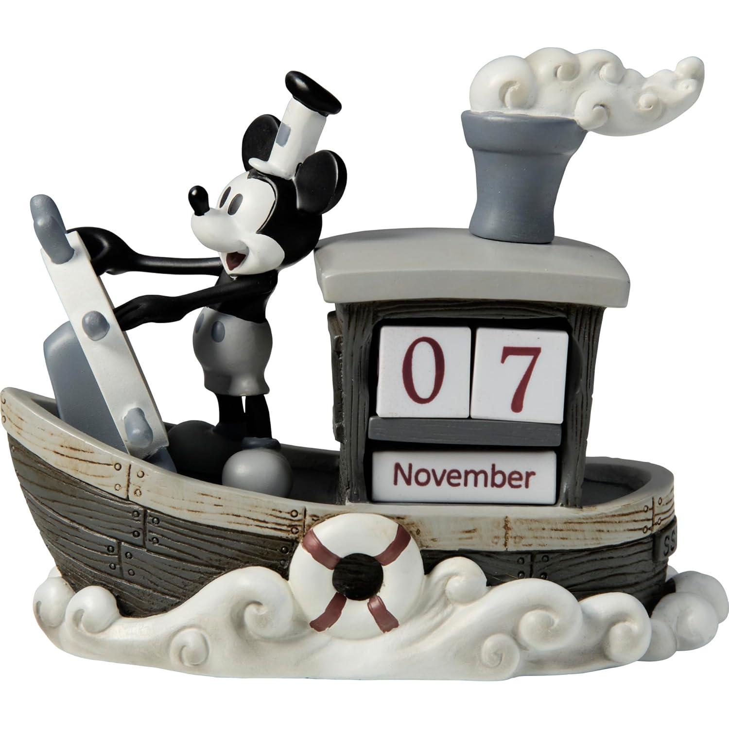 Precious Moments, Disney Showcase Collection, ‚ÄúMickey Mouse Perpetual Calendar‚Äù, Resin Figurine, #144707