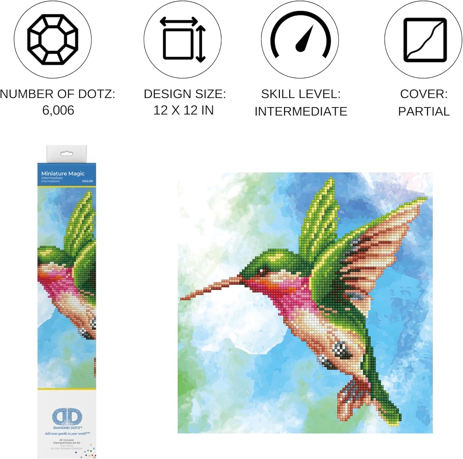 Diamond Dotz Miniature Magic Diamond Painting Kits for Adults - Diamond Art Kits a Relaxing Creative Craft Kit with Dotz Gems 11x11