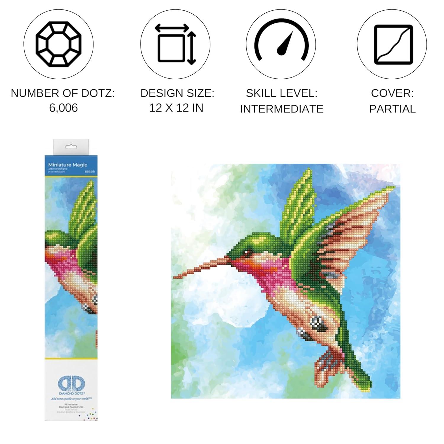 Diamond Dotz Miniature Magic Diamond Painting Kits for Adults - Diamond Art Kits a Relaxing Creative Craft Kit with Dotz Gems 11x11