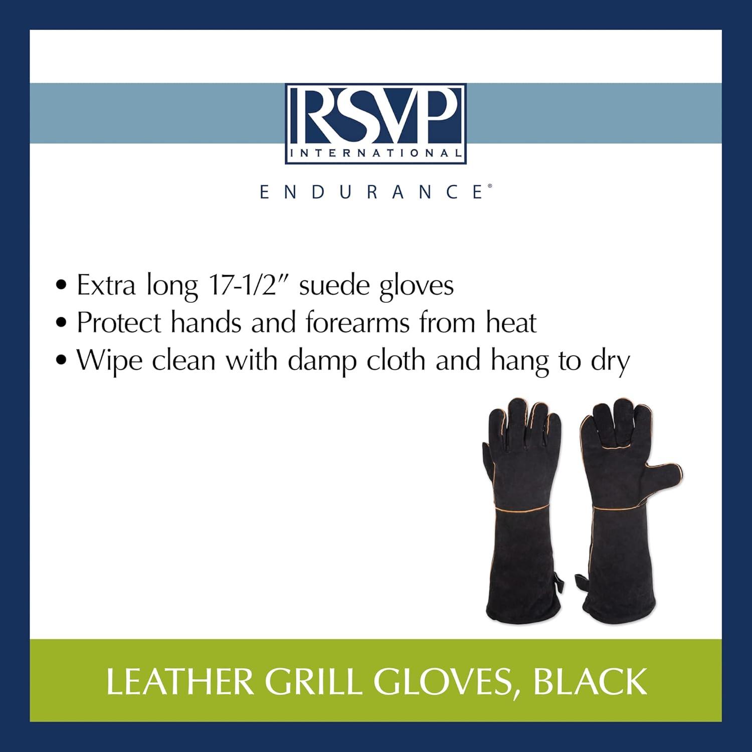 Design Imports Design Imports Leather Oven Glove Set (Set of 2)