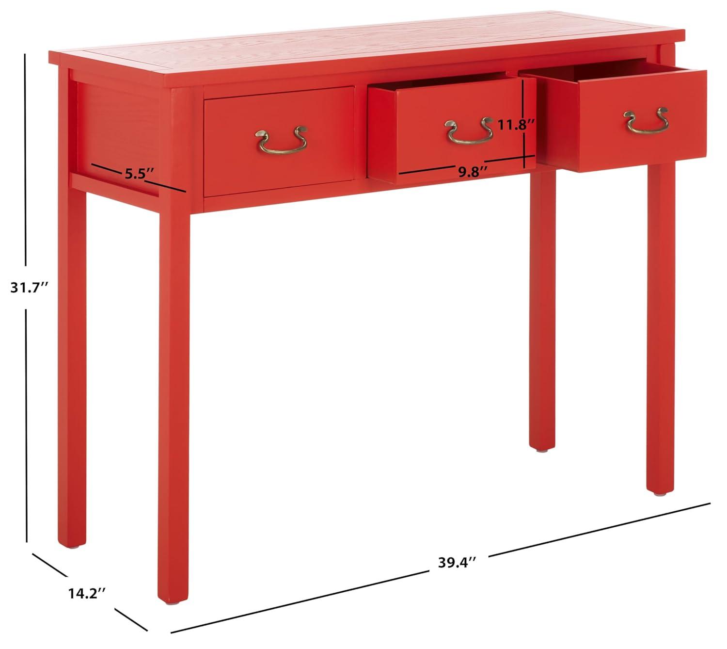 Cindy Console Table - Hot Red - Safavieh