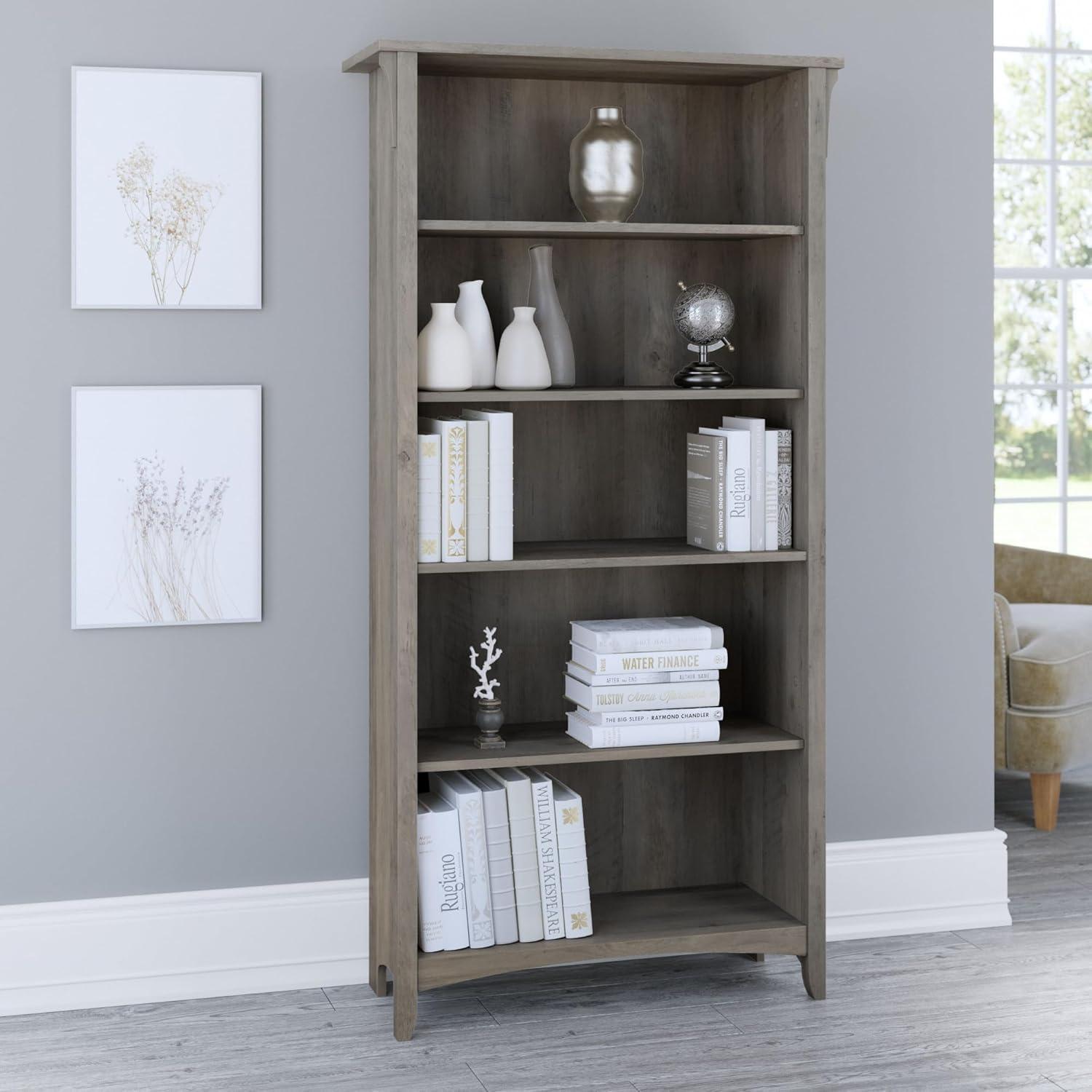 Khadesha 5 Shelf 63" Standard Bookcase