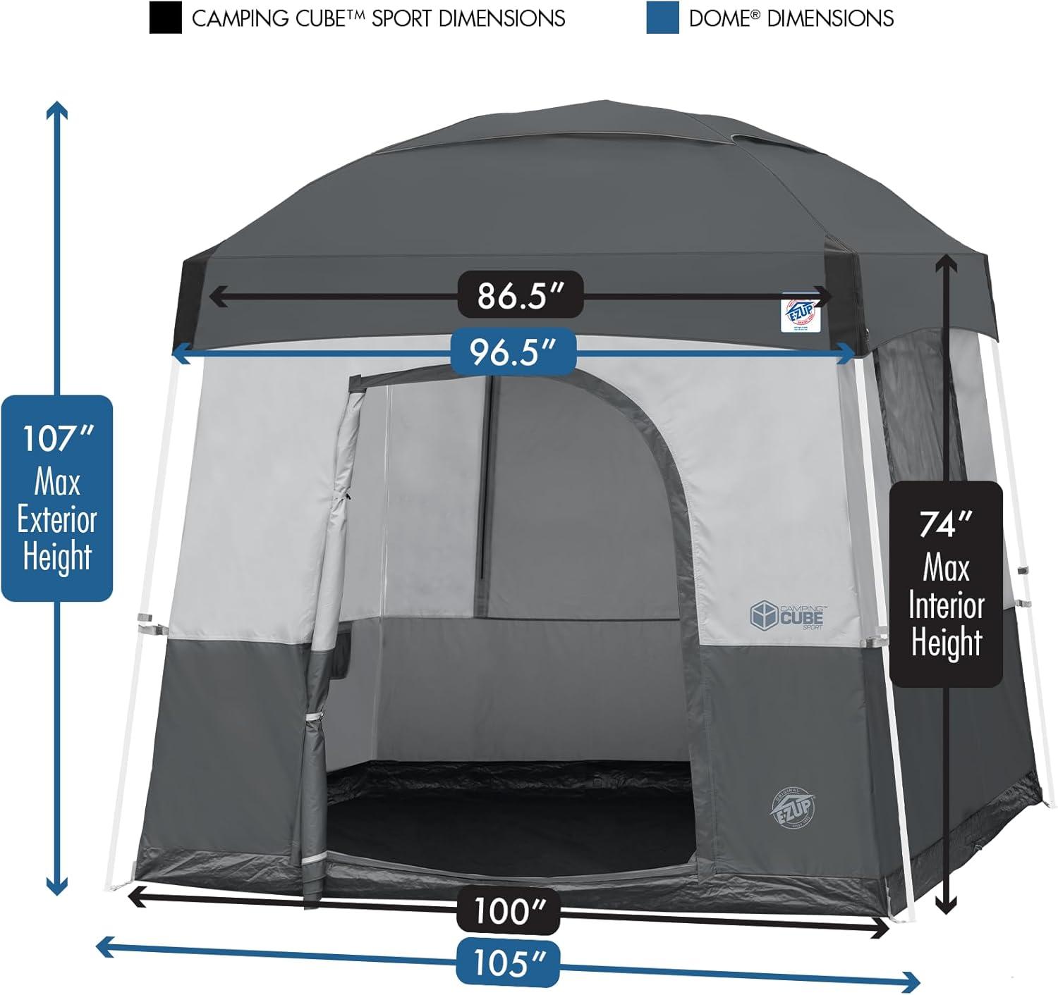 Gray and White 5-Person Pop Up Camping Tent with Aluminum Poles