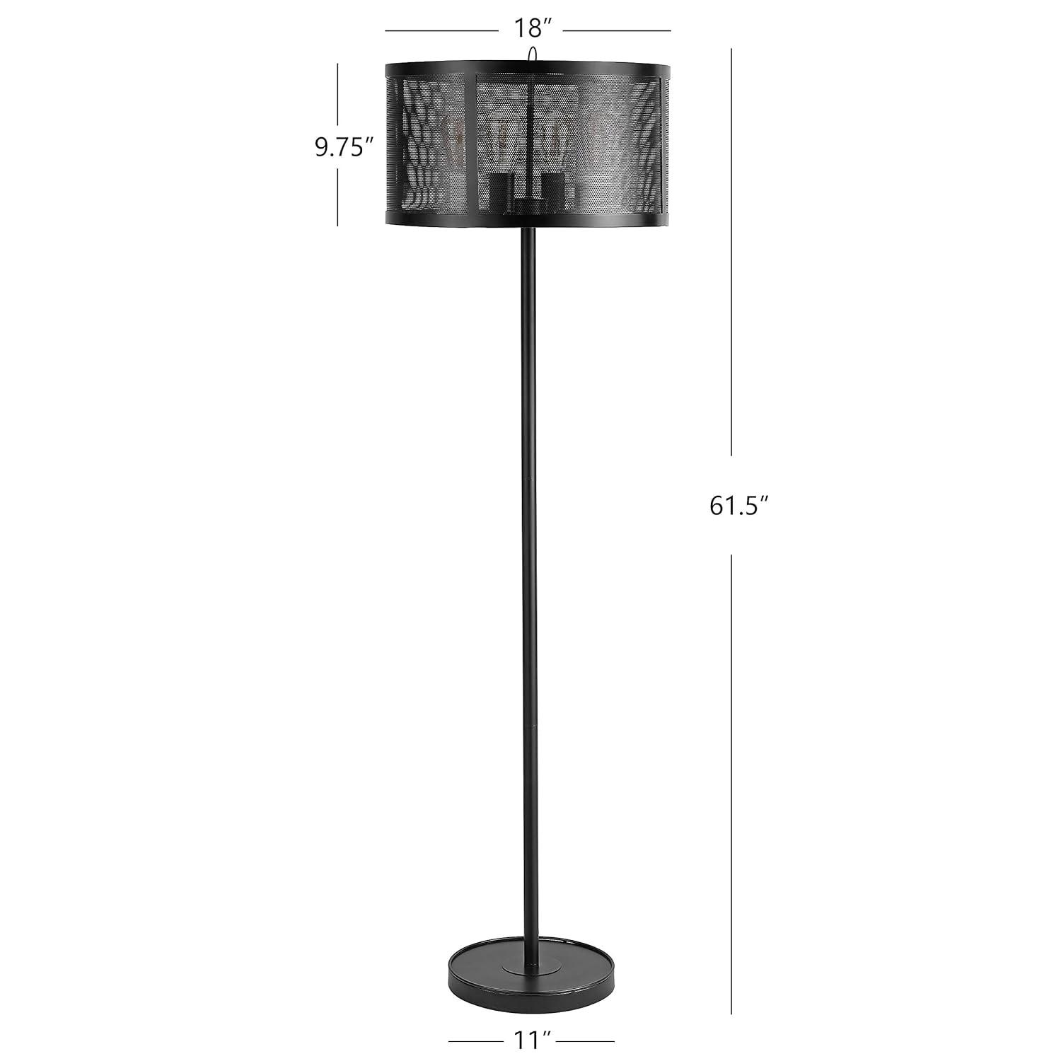 SAFAVIEH Vela 61.5 in. H Modern Solid Floor Lamp, Black