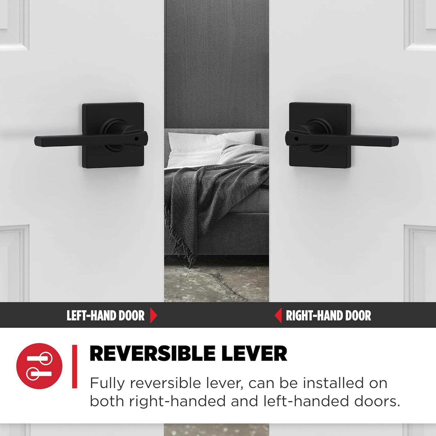 Kwikset 93002-031 Casey Privacy Lever with Square Rose