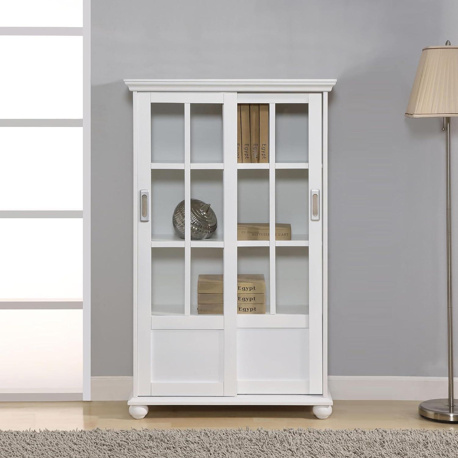 Ameriwood Home Aaron Lane Bookcase with Sliding Glass Doors