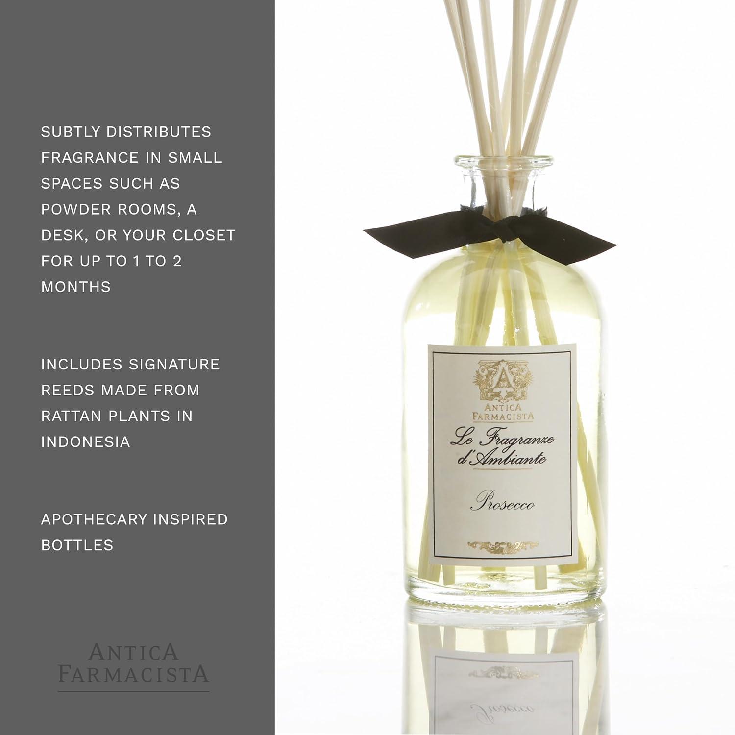 Antica Farmacista Prosecco Diffuser Home Ambiance 100ml with White Rattan Reeds