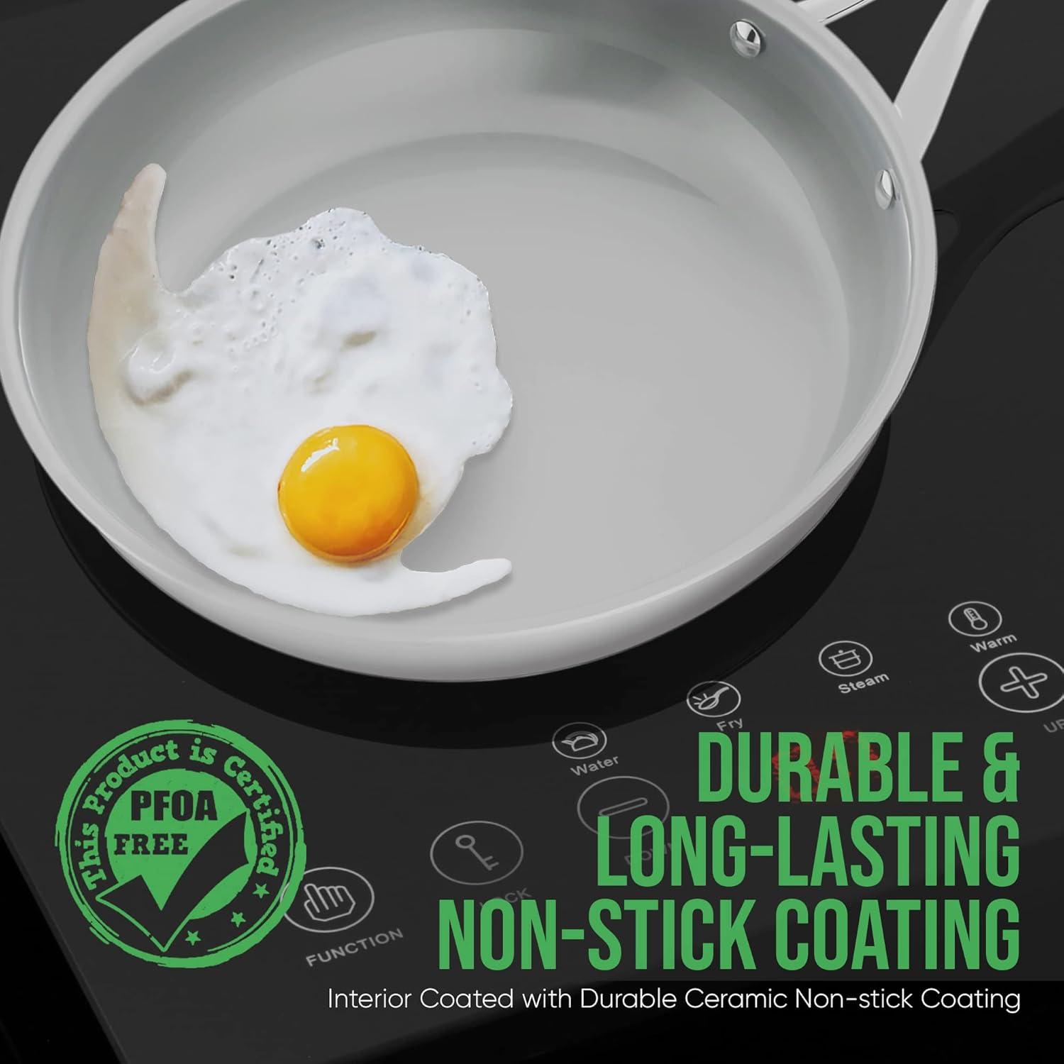 NutriChef NutriChef Stainless Steel Non-Stick Frying Pan