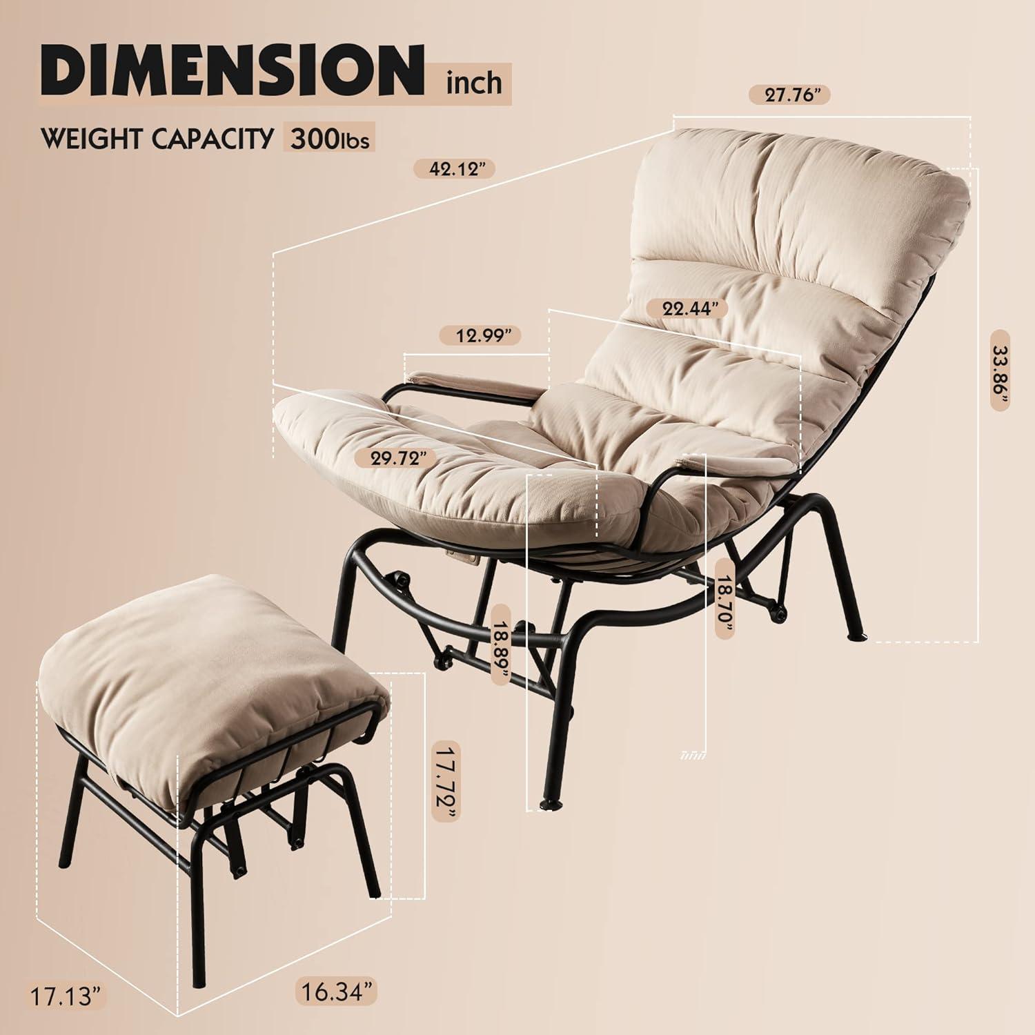 Wade Logan® Brevick Upholstered Accent Chair with Ottoman