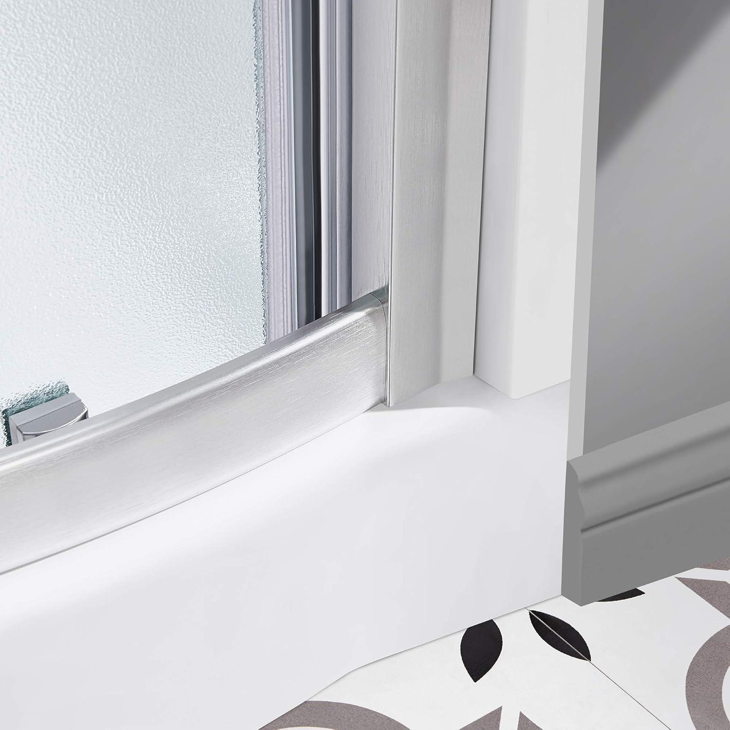 OVE Decors Breeze 33 in. Round Shower Kit w/ Frosted, Base, Wall