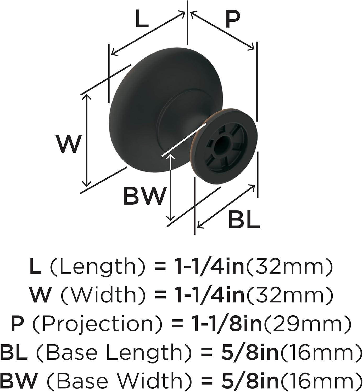 Oil Rubbed Bronze Round Cabinet Knob with Mounting Hardware