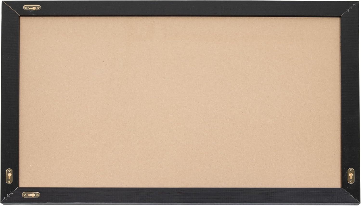 Sunnydaze Large Magnetic Chalkboard for Wall with Pine Frame and Chalk and Eraser - 36" x 24" - Black